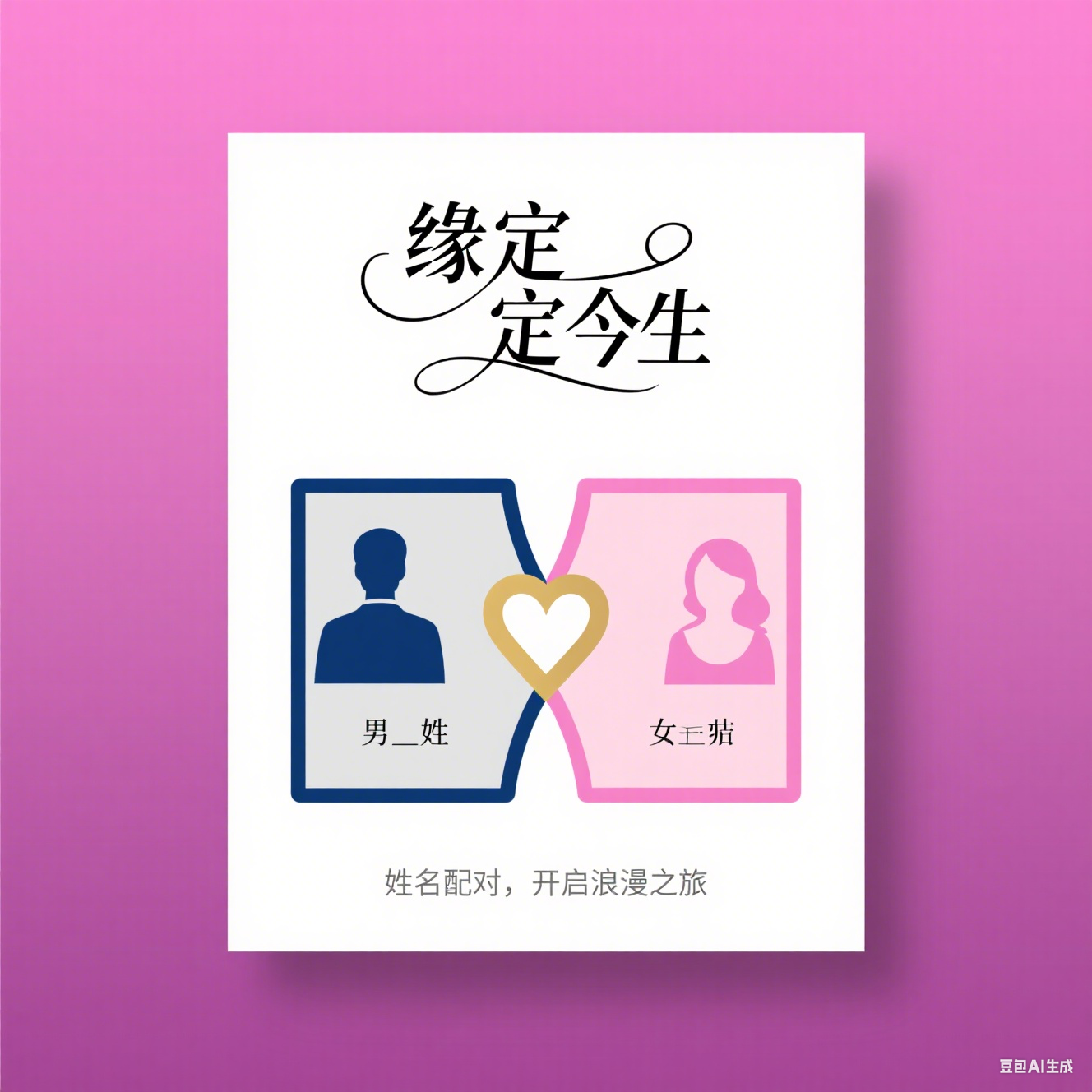 情侣姓名配对抖音快手微信小程序看广告流量主开源