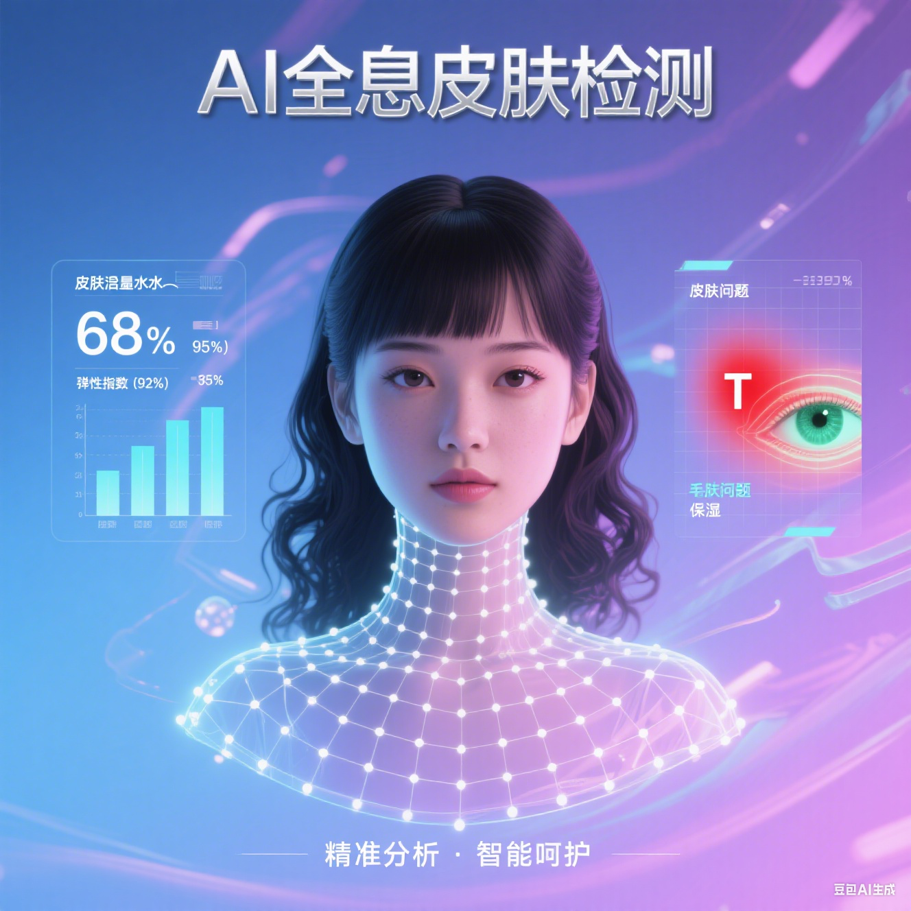 AI皮肤检测抖音快手微信小程序看广告流量主开源