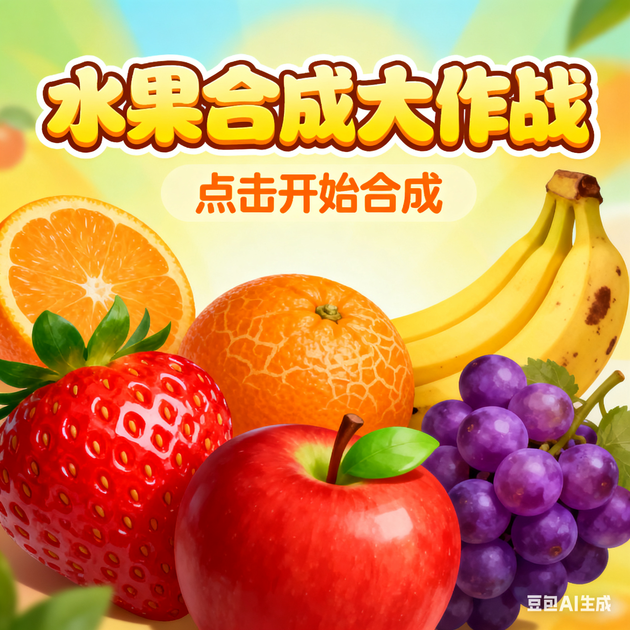 水果合成小游戏抖音快手微信小程序看广告流量主开源