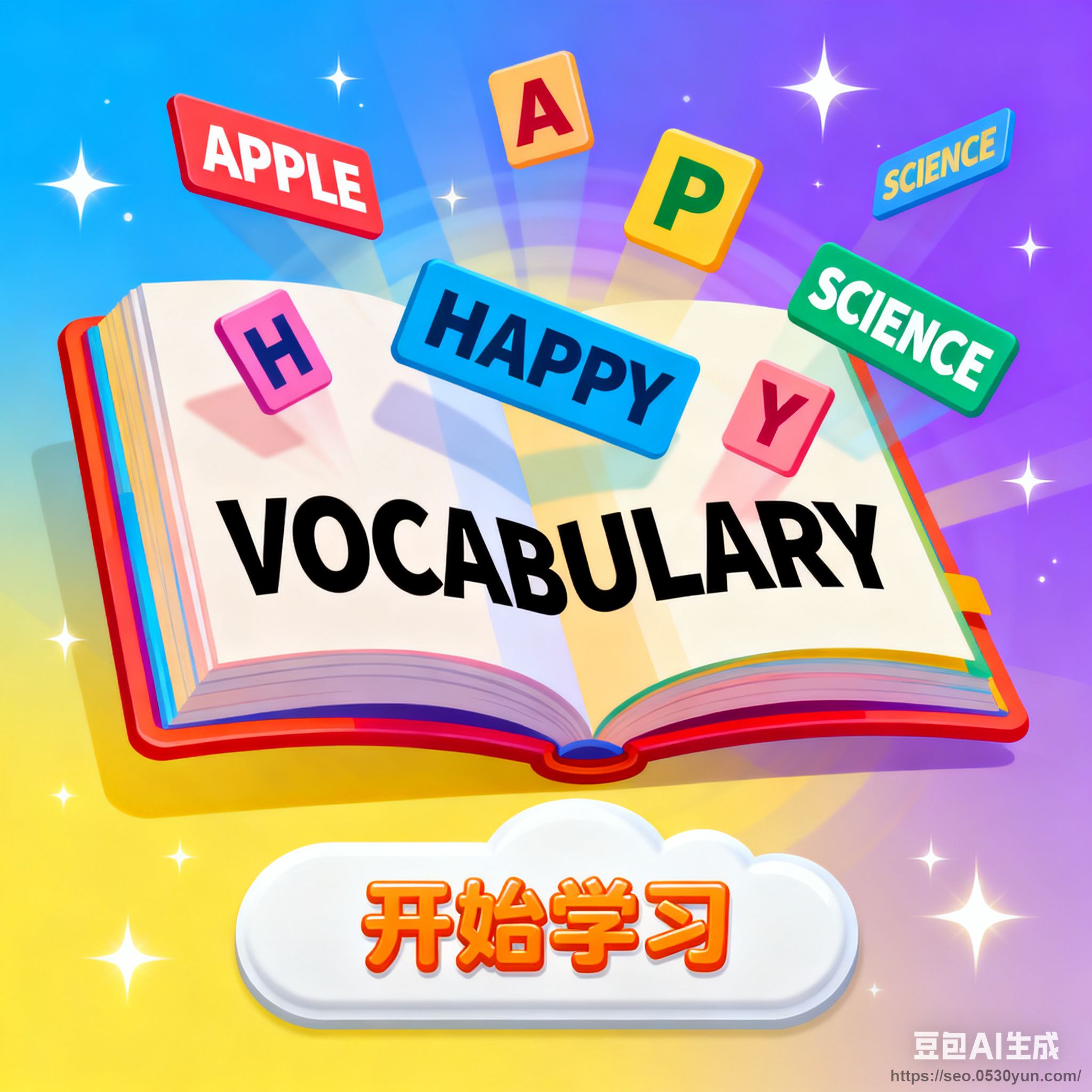 AI学英语单词小工具抖音快手微信小程序看广告流量主开源