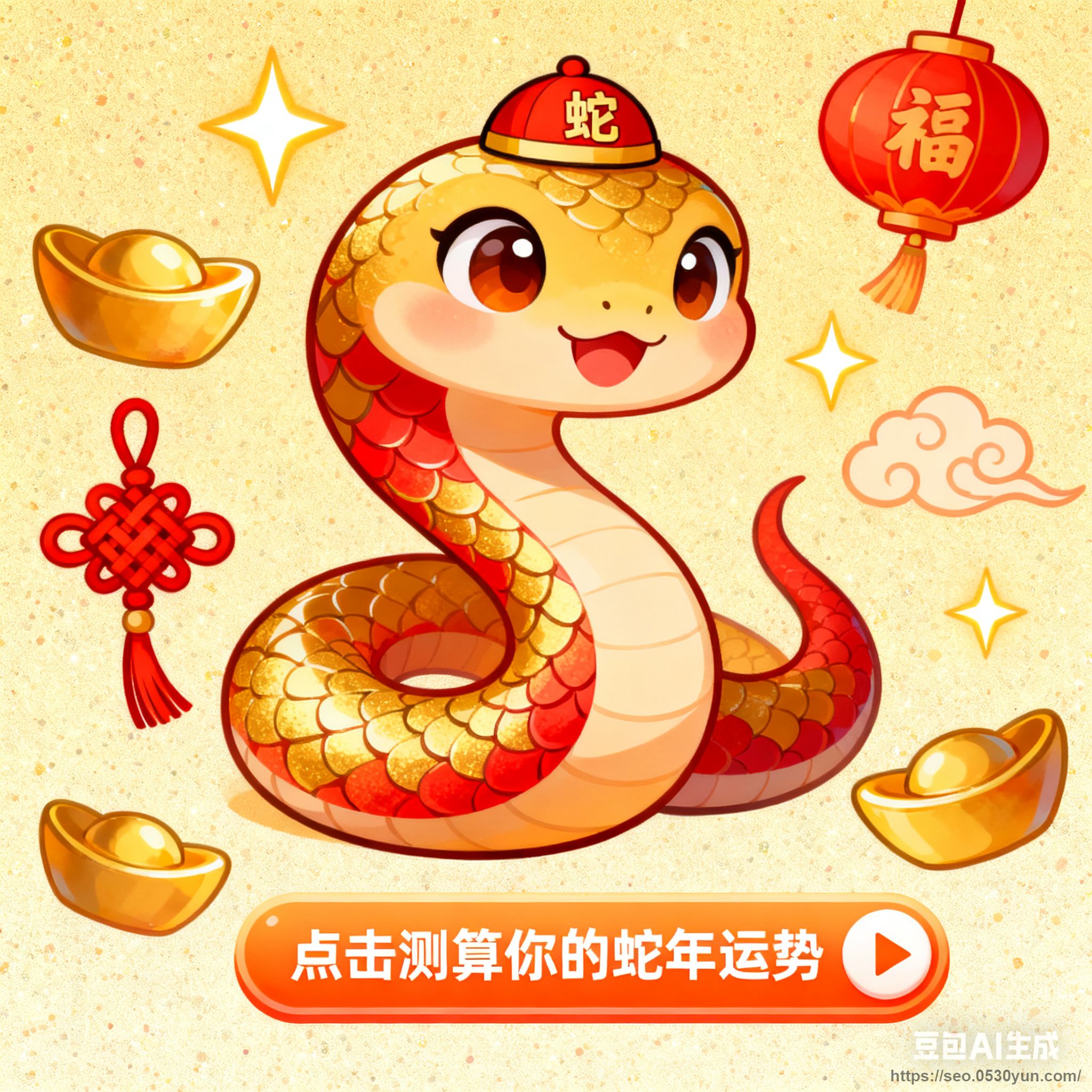 蛇年运势测算抖音快手微信小程序看广告流量主开源