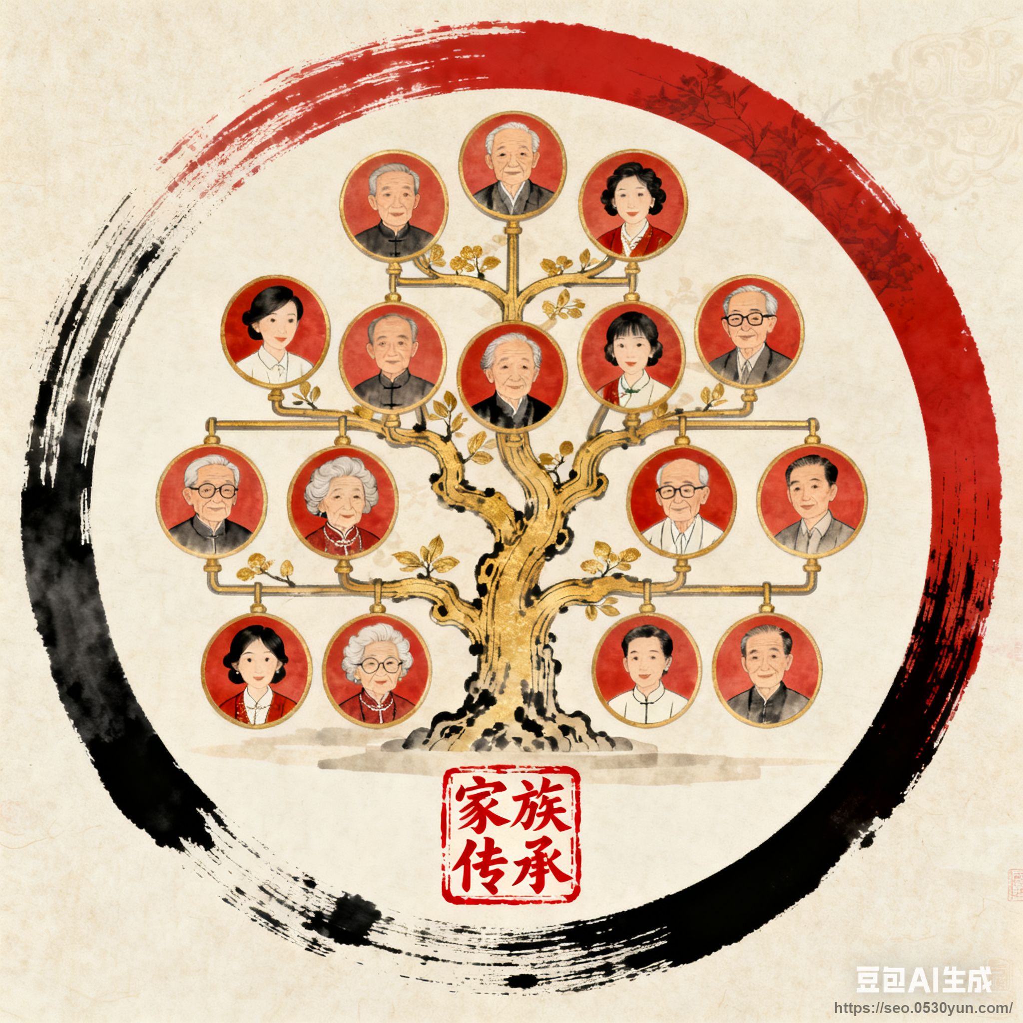 族谱家谱抖音快手微信小程序看广告流量主开源