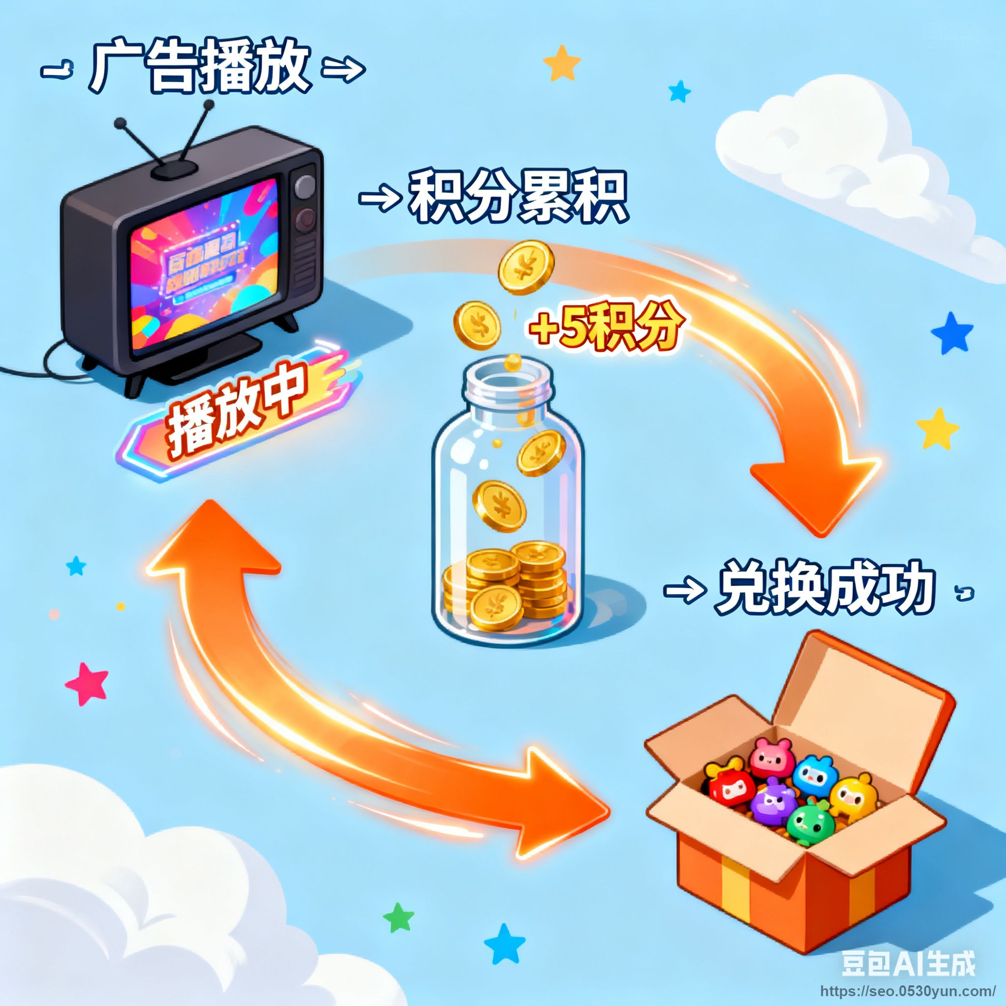 看激励视频广告签到任务得积分兑换商城流量主H5小程序开源